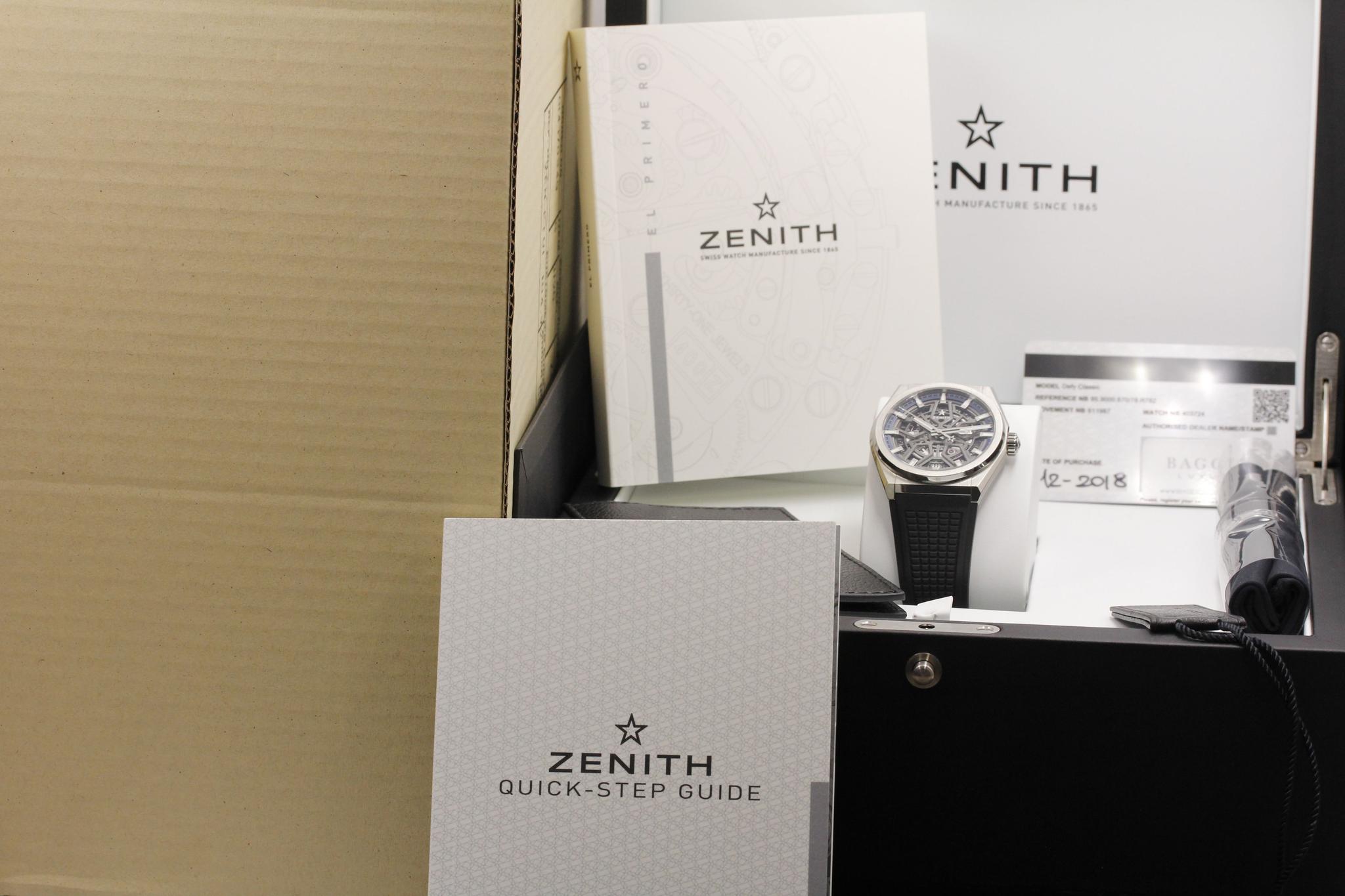 Zenith Defy Classic Automatic Skeletal Dial Titanium Men's Watch  95.9000.670/78.R782 7613061028017 - Watches, Defy Classic - Jomashop