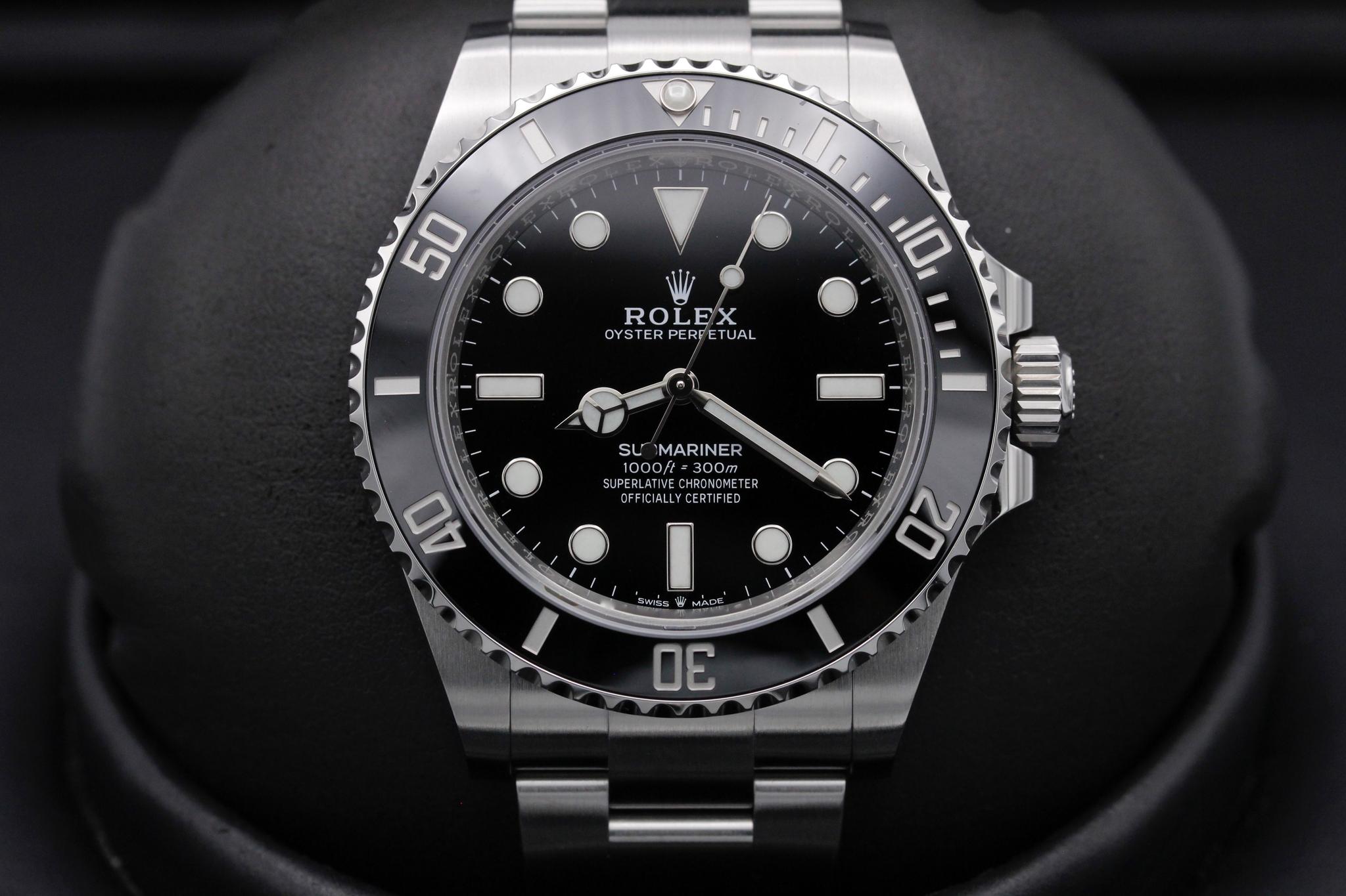 Rolex Submariner 41mm No-Date Black Ceramic 124060, Unworn Complete 2023