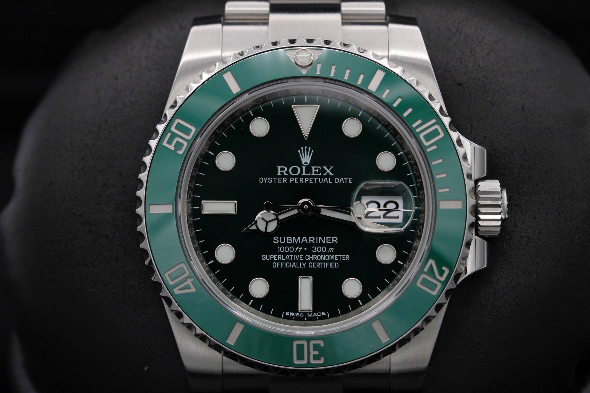 Rolex Submariner HULK 116610LV Pre Owned in Very Good Condition