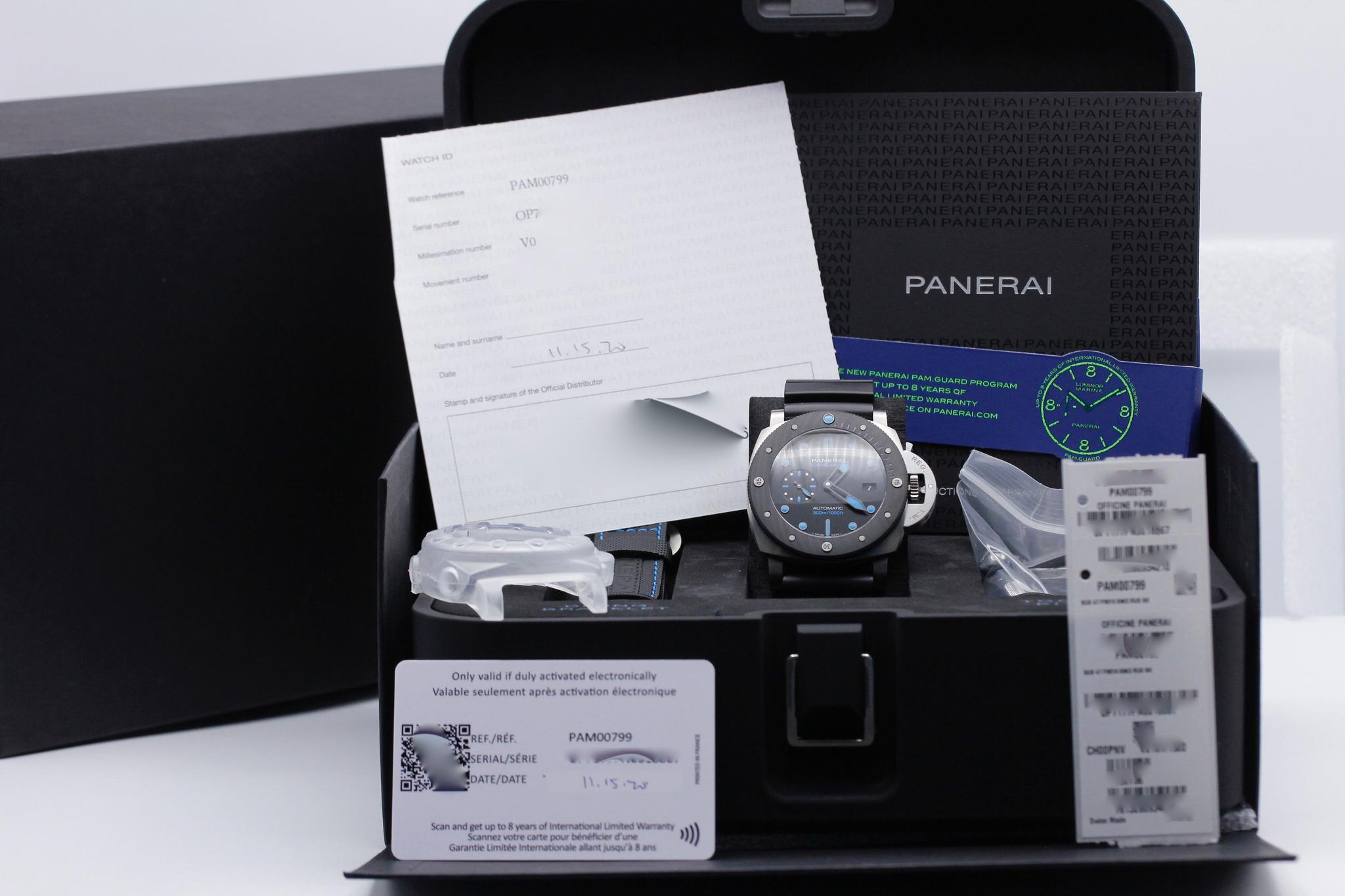 Pre Owned Panerai Luminor Submersible BMG Tech PAM 799 OC WATCH GUY