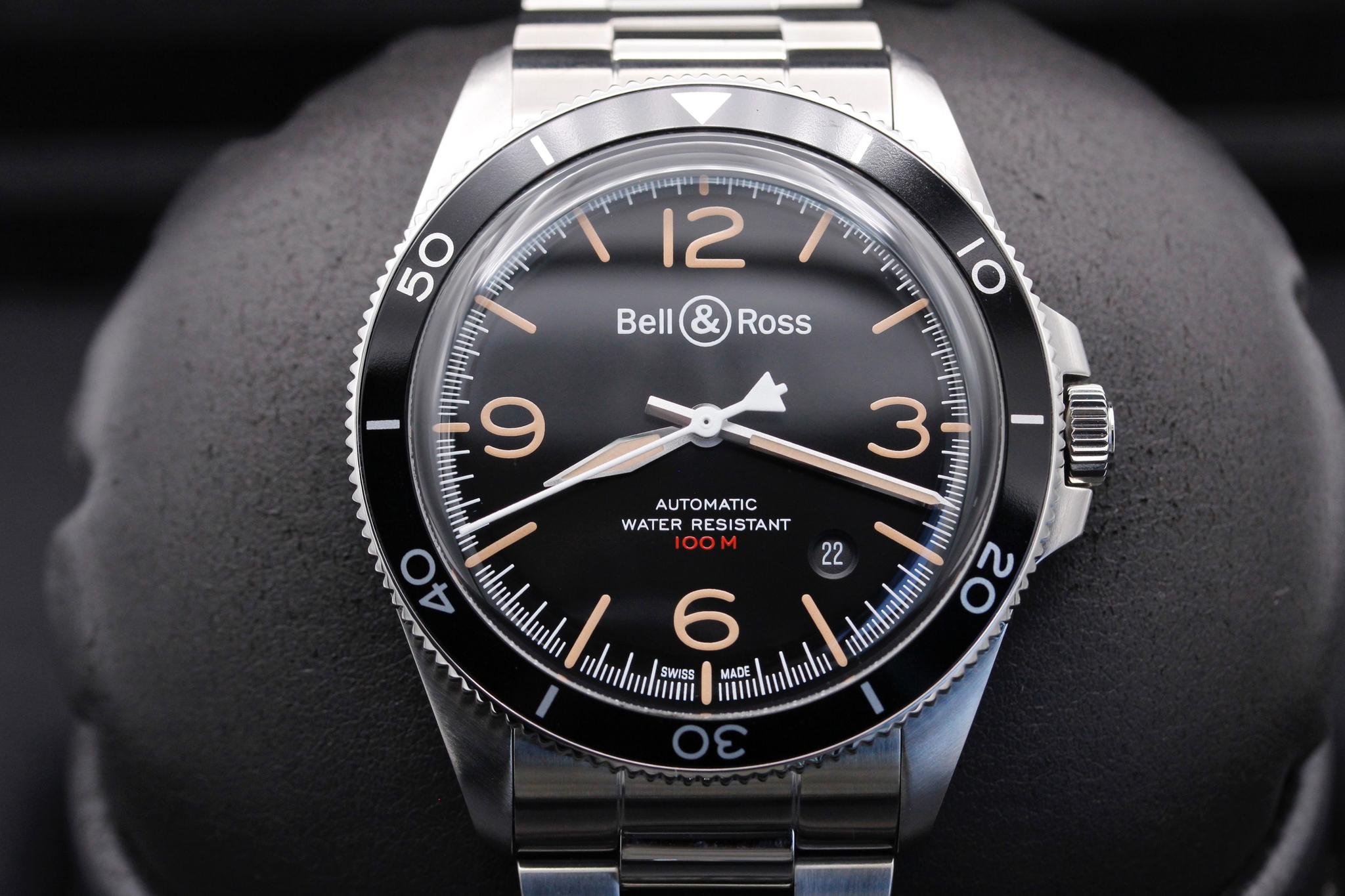 Pre Owned Bell Ross Vintage Steel Heritage BRV2 92 S 04174 OC