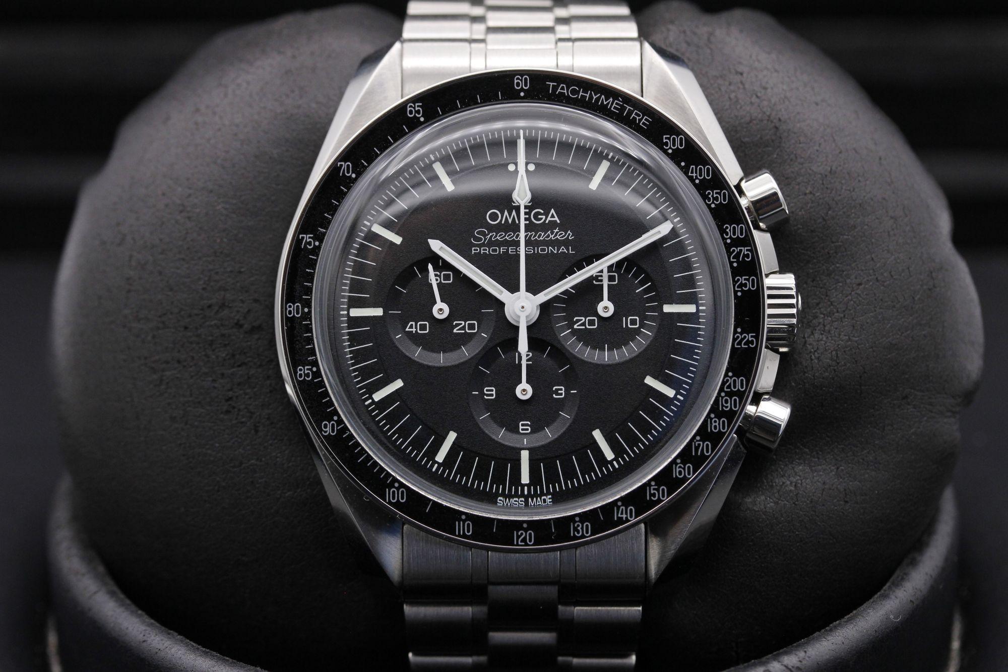 Omega Speedmaster Professional Moonwatch 3861 Hesalite 2023 Black  Chronograph Set