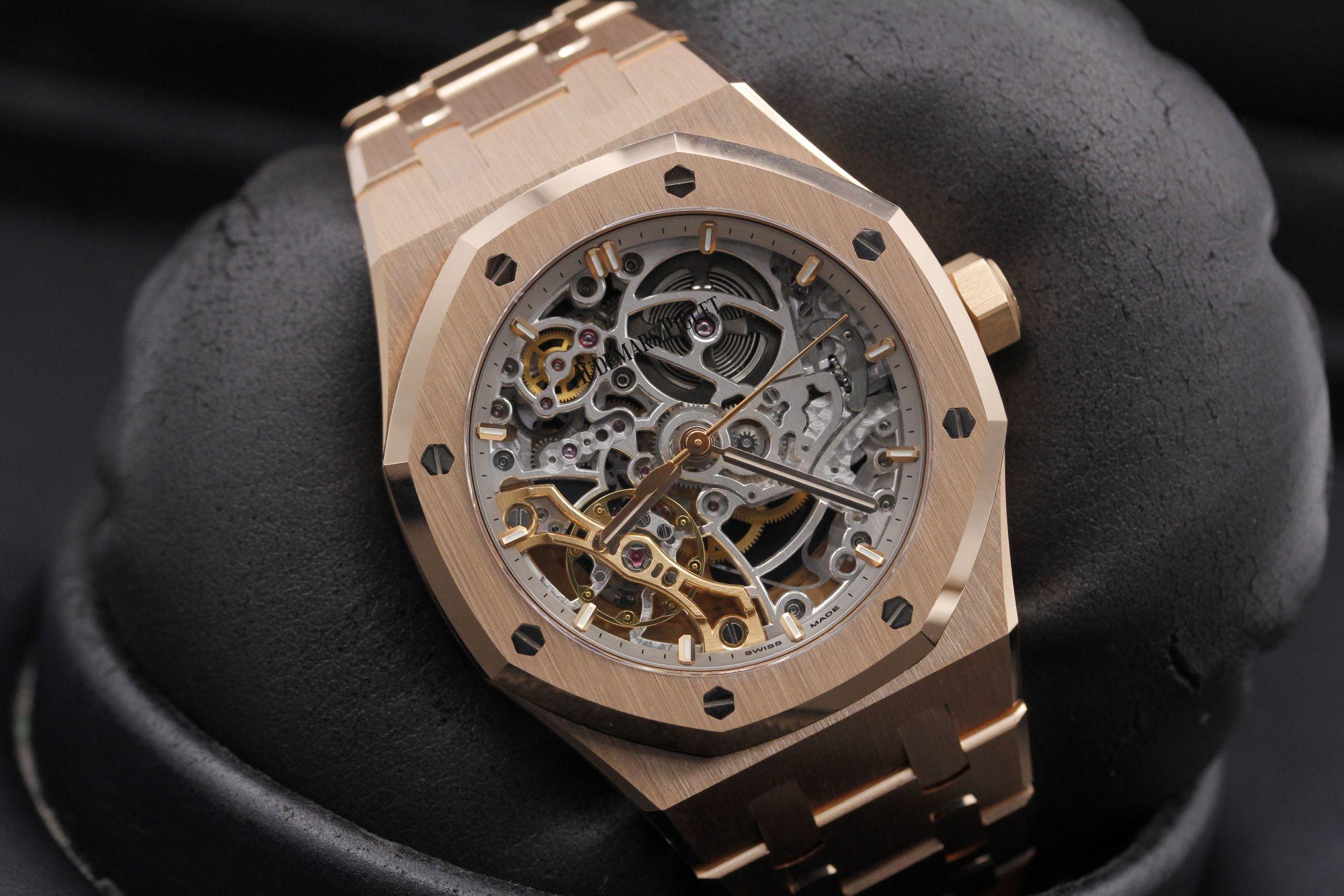 Audemars Piguet Royal Oak - 37mm Skeleton Rose Gold - Double Balance Wheel Openworked -Preowned (Ref#15467OR.OO.1256OR.01)